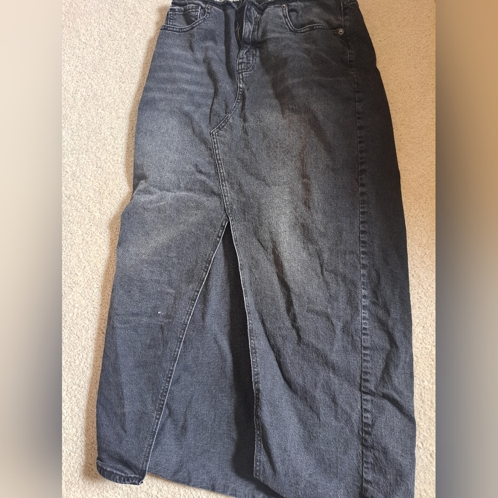Wild Fable Maxi Black Denim Skirt